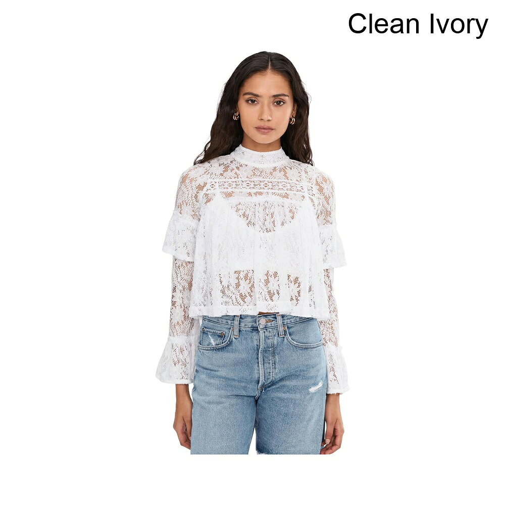 ■商品詳細■特徴 1レースが全体に施された非常に繊細なFree People? Lilabeth Lace Topは、フリルのアクセントとふんわりとしたボディを持つモックネックスタイルで登場します。透け感のあるレース素材で作られており、裏地がないため、その軽やかな質感が際立ちます。フレアカフスの長袖は、ドラマとエレガンスを加えます。背面はボタンのディテールで仕上げられています。■特徴 2クラシックフィット。■特徴 3100%ナイロン。■特徴 4洗濯機で洗えます。■特徴 5輸入品。■備考(取寄) フリーピープル リラベスレーストップ free people Lilabeth Lace Topレディース ルームウェア インナー ナイトウェア 上下セット トップス ウェア パンツ ボトムス ブランド 女性 大きいサイズsix_10049696