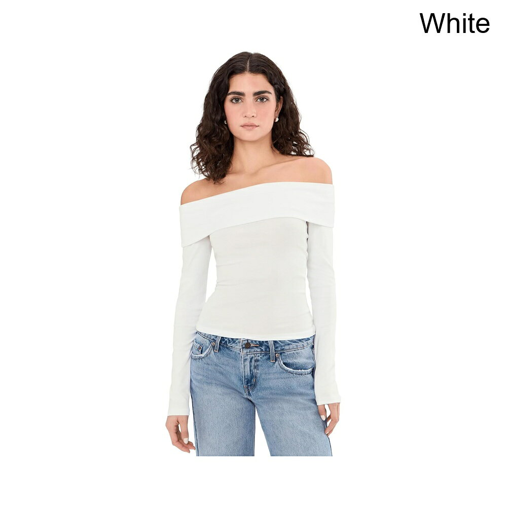 (取寄) スプレンディッド ジョジーオフショルダー長袖トップ splendid Josie Off Shoulder Long Sleeve Top
