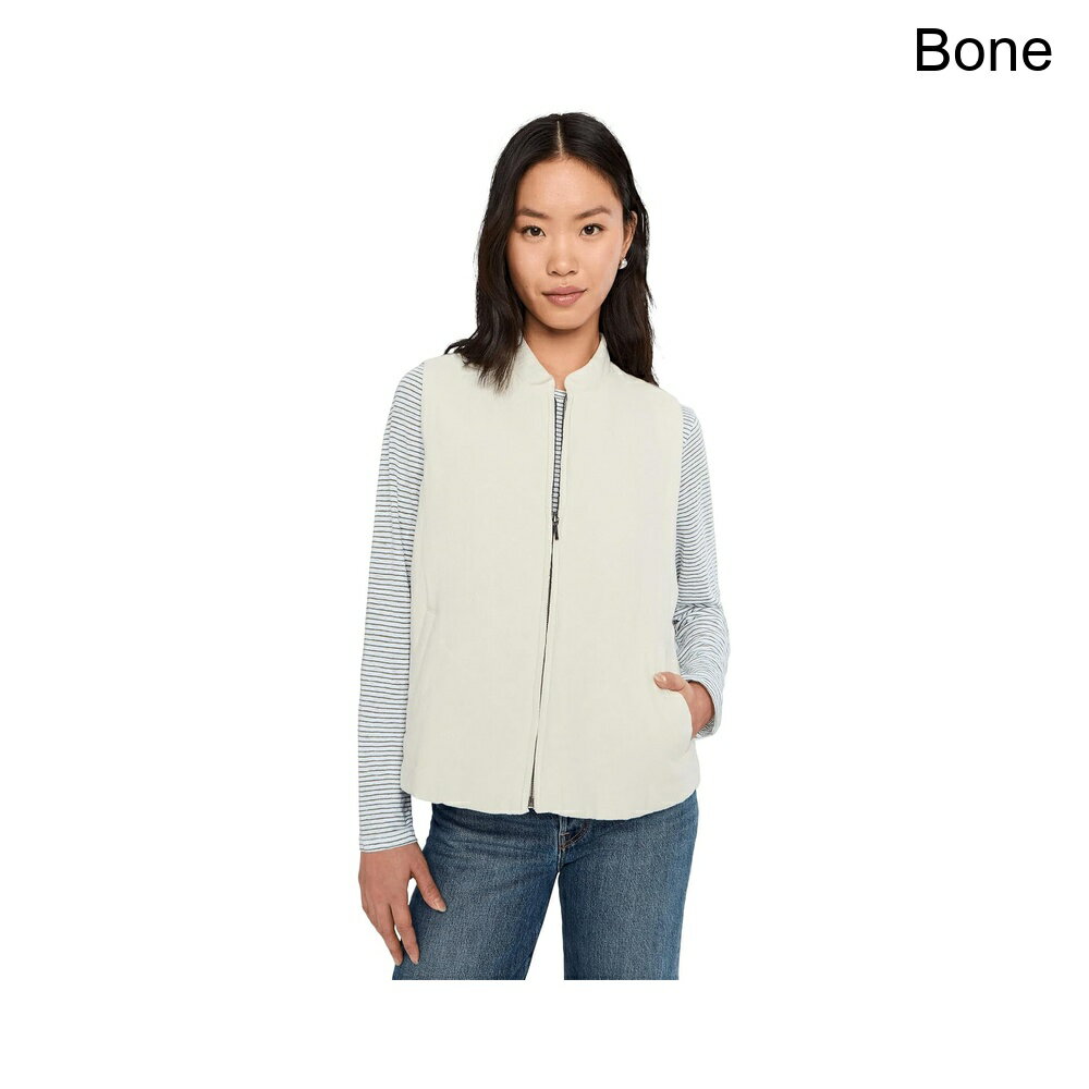 (取寄) イーリー・フィッシャー オーガニックリネンコットンクレープスタンドカラー ベスト eileen fisher Organic Linen Cotton Crepe Stand Collar Vest