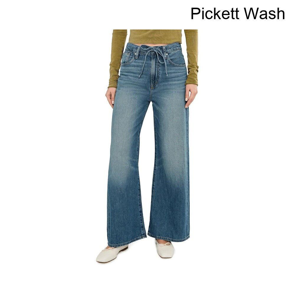 (取寄) メイドウェル エアリーデニムのショートアルティメットワイドレッグジーンズ madewell The Short Ultimate Wide-Leg Jean in Airy Denim