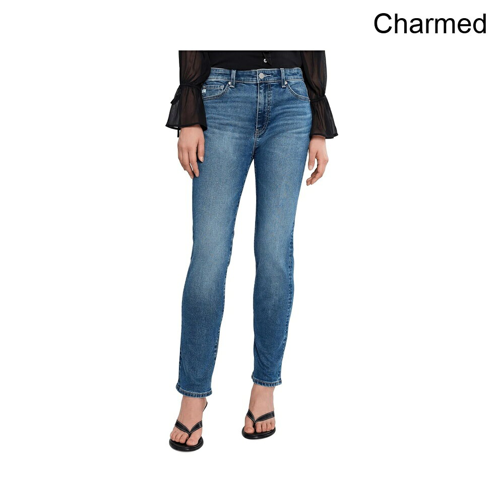 (取寄) エージー・ジーンズ マリミッドライズスリムストレートジーンズインチャームド ag jeans Mari Mid-Rise Slim Straight Jeans in Charmed