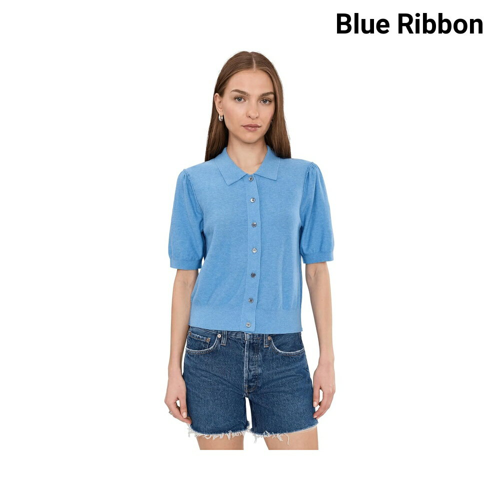 (取寄) マイケル・スターズ スパロウボタンアップカラー付きトップ michael stars Sparrow Button-Up Collared Top