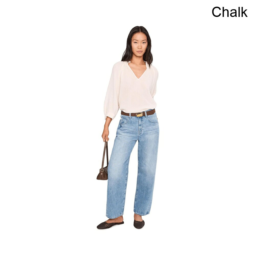 ジェットラグ楽天市場店の(取寄) マイケル・スターズ カリ3/4スリーブラッフルネック michael stars Kali 3/4 Sleeve Ruffle Neck｜アングル2