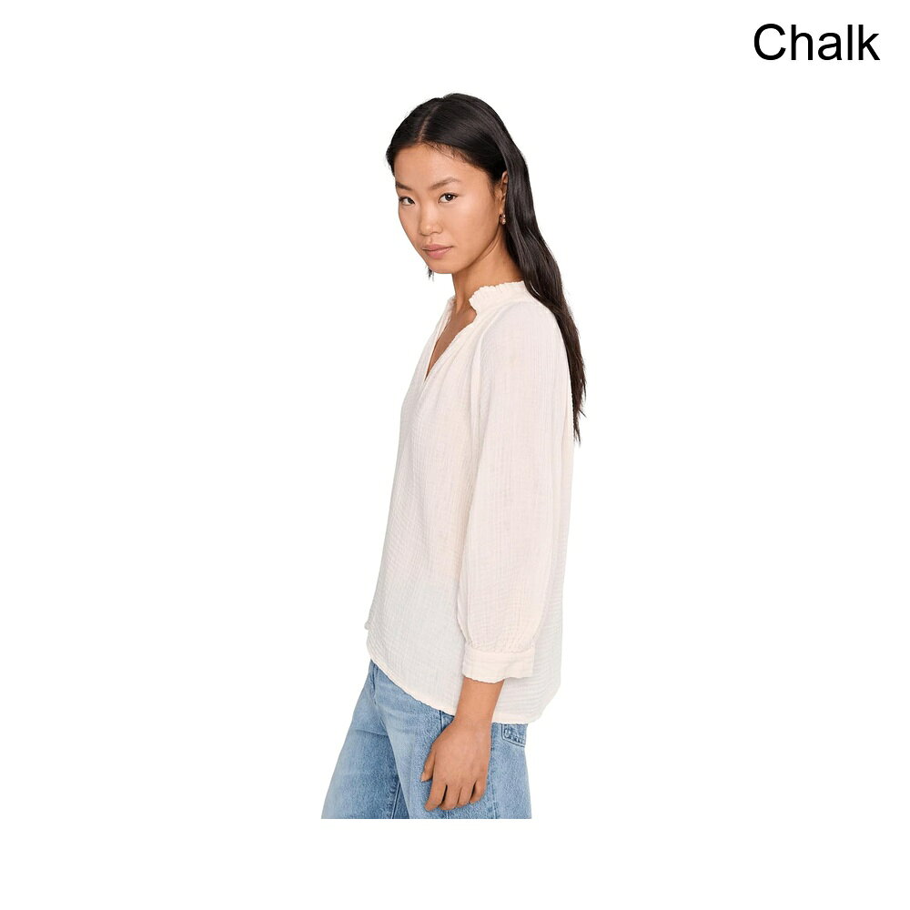 ジェットラグ楽天市場店の(取寄) マイケル・スターズ カリ3/4スリーブラッフルネック michael stars Kali 3/4 Sleeve Ruffle Neck｜アングル3