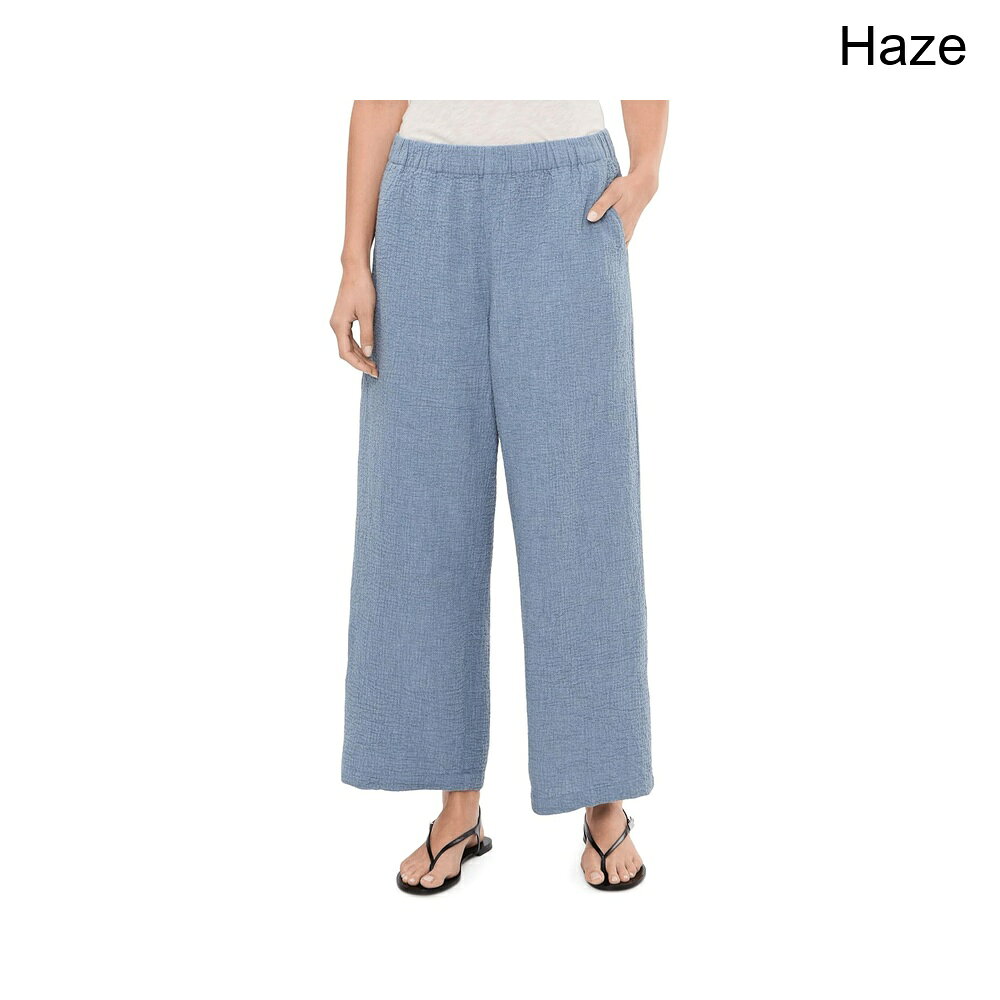 (取寄) イーリー・フィッシャー オーガニックコットンダブルウィーブアンクルワイドパンツ eileen fisher Organic Cotton Doubleweave Ankle Wide Pants