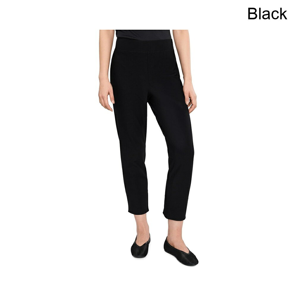 (取寄) イーリー・フィッシャー ウォッシャブルストレッチクレープスリムクロップパンツスリット付き eileen fisher Washable Stretch Crepe Slim Crop Pants With Slit