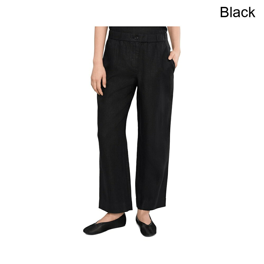 (取寄) イーリー・フィッシャー プチヘビーオーガニックリネンストレートフルレングスパンツ eileen fisher Petite Heavy Organic Linen Straight Full Length Trousers