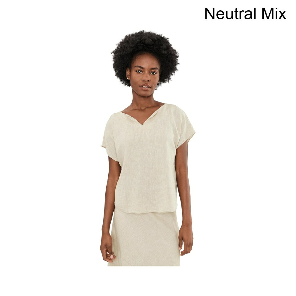 (取寄) ニック+ゾーイ ランバリネンスプリットネックTシャツ nic+zoe Rumba Linen Split Neck Tee