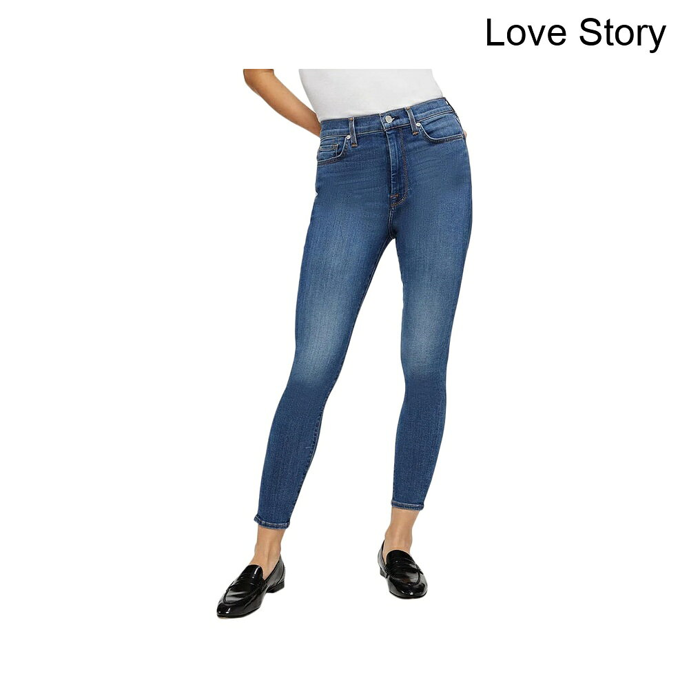 (取寄) セブンフォーオールマンカインド スリムイリュージョンハイウエストアンクルスキニーインラブストーリー 7 for all mankind Slim Illusion High-Waist Ankle Skinny in Love Story