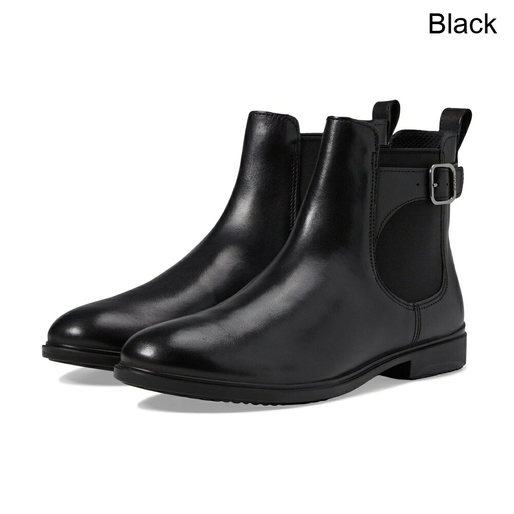 ■商品詳細■特徴 1ECCO® ドレス クラシック チェルシー バックル アンクル ブーツを履いてリズミカルな歩みを楽しんでください。このアーモンドトゥのペアは、バックルのアクセントと簡単に履けるための後ろのプルタブを備えた広いエラスティックゴアを特徴としています。ECCO FLUIDFORM™は、自然で快適なフィット感を提供します。■特徴 2スムーズなECCOレザーのアッパー。■特徴 3牛革のライニングと取り外し可能なテキスタイルのインソール。■特徴 4スタックヒール。■特徴 5軽量のPUミッドソールとアウトソール。■特徴 6輸入品。■特徴 7製品の測定はEUサイズ37（US女性用6-6.5）幅Mを使用して行われました。サイズによって測定値が異なる場合がありますのでご注意ください。■特徴 8測定値：ヒールの高さ：1⁄2インチ 重量：0.369 kg シャフト：7インチ■備考(取寄) エコー ドレスクラシックチェルシーバックルアンクルブーツ ecco Dress Classic Chelsea Buckle Ankle Bootsレディース ブーツ サイドゴア シューズ ブランド 女性 ファッション 大きいサイズ ビックサイズsix_9896237