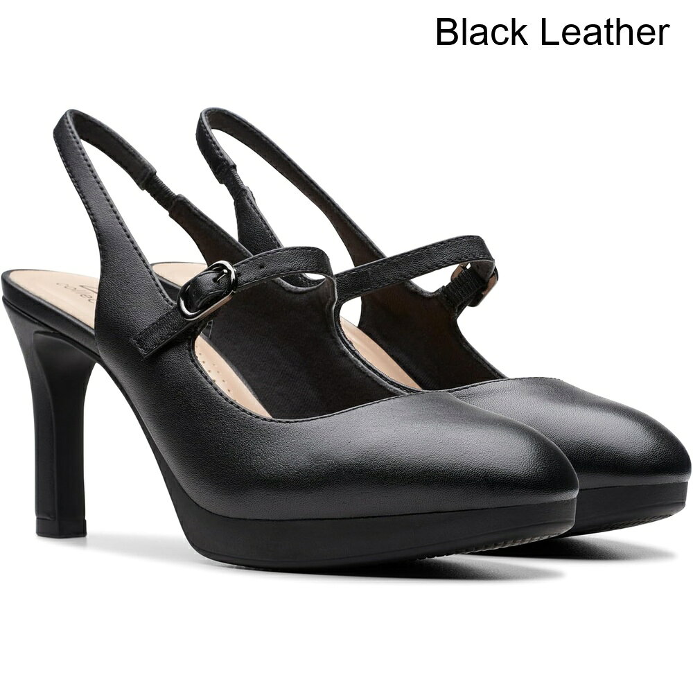 ■商品詳細■特徴 1Clarks™ Ambyr 2 Graceを履いて、あなたのルックにエレガントなタッチを加えましょう。スリッポンスタイルのヒールは、足首サポートストラップとバックルクロージャーを備えたクローズドキャップトゥデザインで、追加のサポートとフィット感を提供します。ハイヒールはレザーのアッパーにメッシュライニングとラバーインソールを使用しており、快適さを増しています。■特徴 2スティレットヒール。■特徴 3合成ゴムアウトソール。■特徴 4輸入品。■特徴 5製品の測定はサイズ7、幅B - ミディアムを使用して行われました。測定値はサイズによって異なる場合がありますのでご注意ください。■特徴 6測定値：ヒールの高さ：3 1⁄3インチ 重量：0.399 kg■備考(取寄) クラークス アンバー2グレース clarks Ambyr 2 Graceレディース シューズ スニーカー スポーツ ブランド ランニング マラソン カジュアル ストリート 大きいサイズ ビックサイズsix_9940748