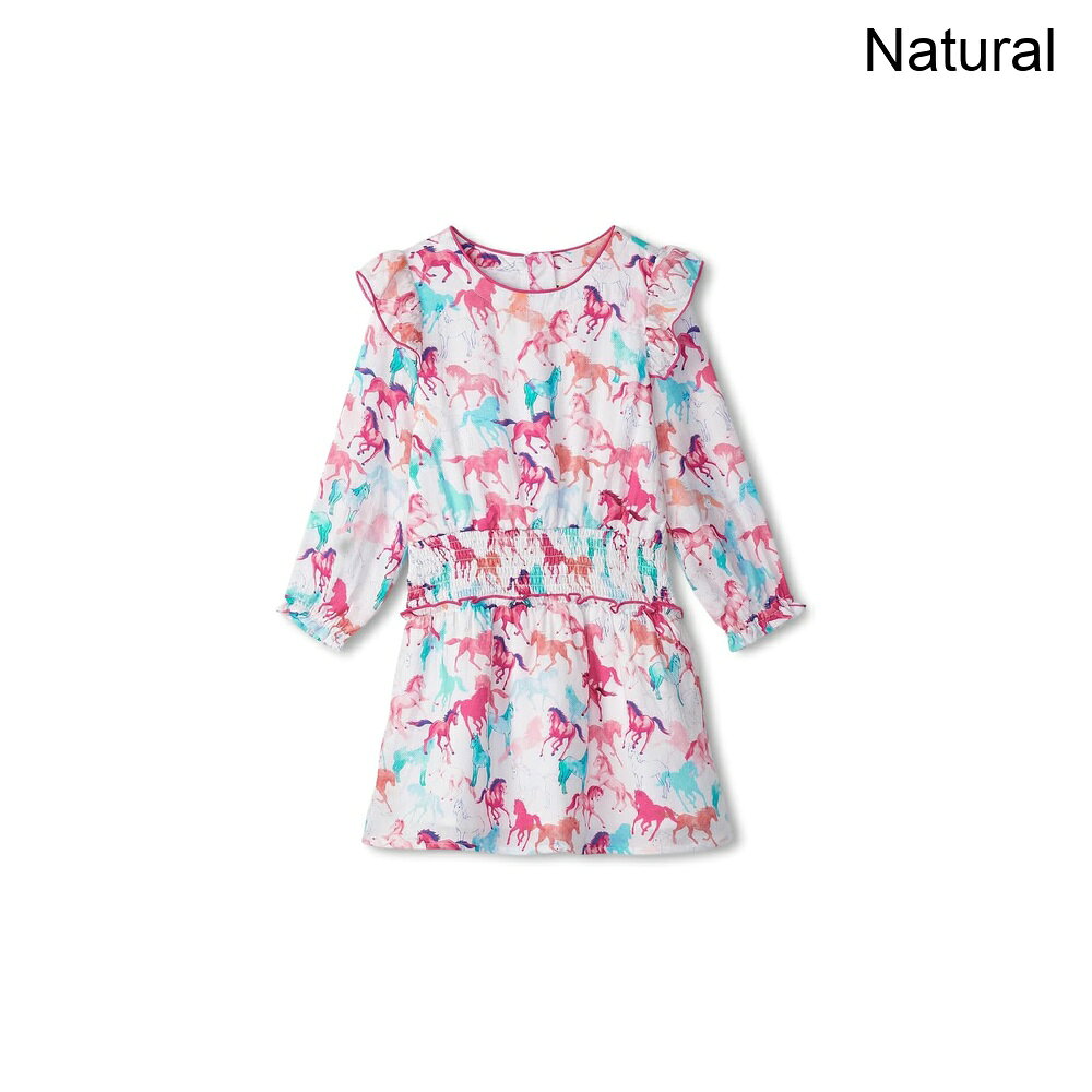 (取寄) ハトリー フォトプリントホーススモックウエストドレス（トドラー/リトルキッド/ビッグキッド） hatley Photo Print Horses Smocked Waist Dress (Toddler/Little Kid/Big Kid)