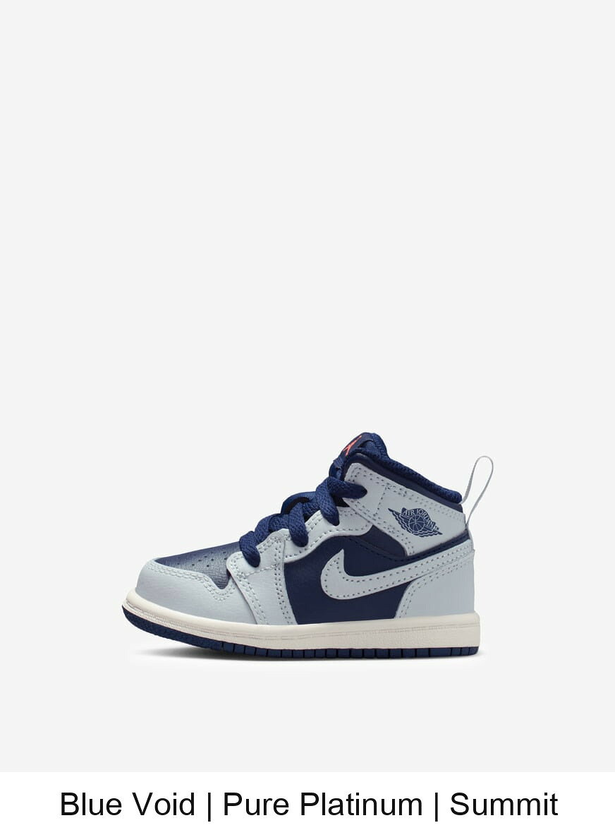 (取寄) ジョーダン トドラー エアー ジョーダン ミッド Jordan Toddler Air Jordan 1 Mid DQ8425-403 Blue Void | Pure Platinum | Summit White