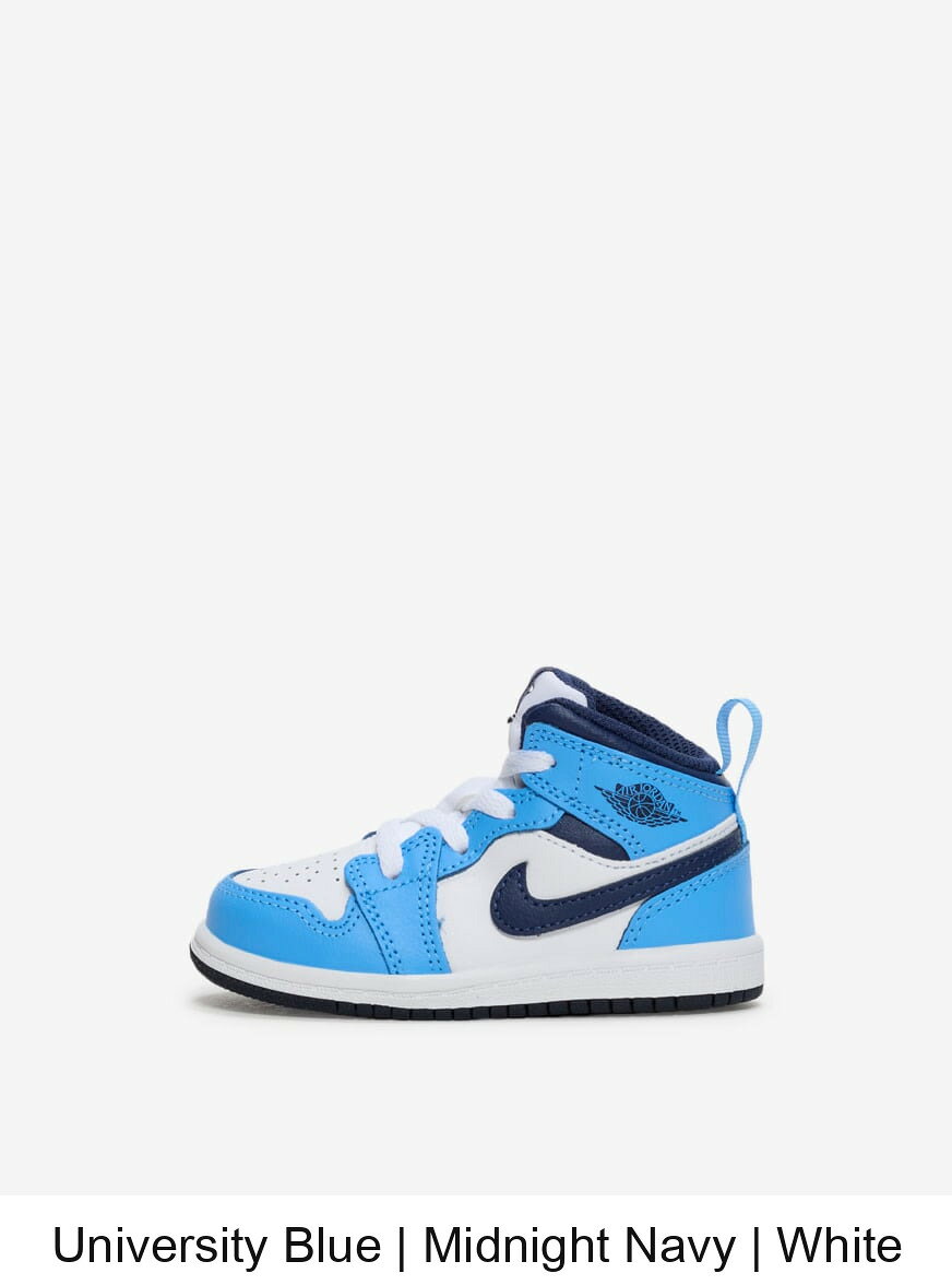(取寄) ジョーダン トドラー エアー ジョーダン ミッド Jordan Toddler Air Jordan 1 Mid DQ8425-405 University Blue | Midnight Navy | White