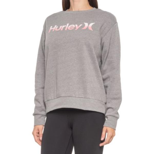 (取寄)ハーレー ウィメンズ ワン アンド オンリー プライム クルー スウェットシャツ Hurley women Hurley One and Only Prime Crew Sweatshirt (For Women) Heather Grey