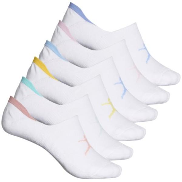 (取寄) ウィメンズ コントラスト リブド スニーカー ライナー ソックス Danskin women Danskin Contrast Ribbed Sneaker Liner Socks (For Women) White