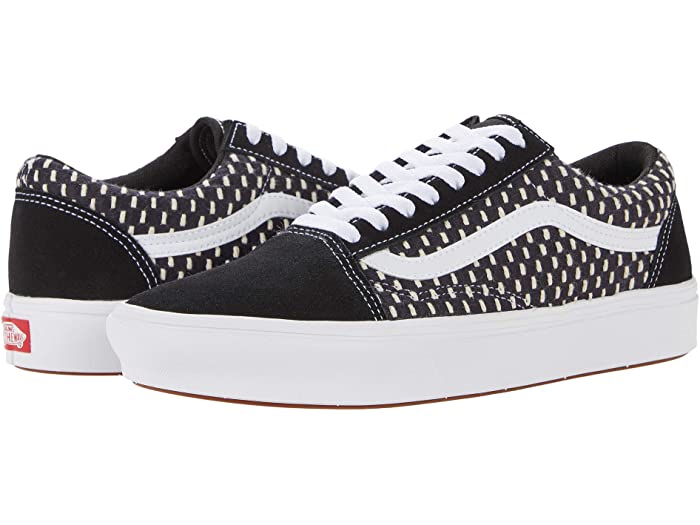 バンズ スニーカー メンズ レディース コンフィクッシュ オールド スクール Vans Unisex Comfycush Old Skool (Denim Embroidery) Black/White