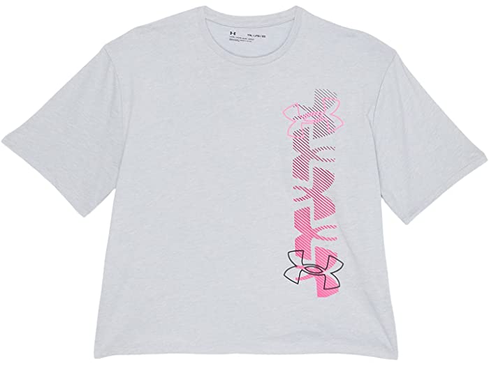 (取寄)アンダーアーマー ガールズ キッズ ライブ ミート アンド グリート ショート スリーブ (ビッグ キッズ) Under Armour Girl's Kids Live Meet and Greet Short Sleeve (Big Kids) Mod Gray Light Heather/Electro Pink