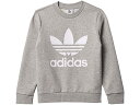 (取寄)アディダス オリジナルス キッズ トレフォイル クルー (リトル キッズ/ビッグ キッズ) adidas Originals Kids Trefoil Crew (Little Kids/Big Kids) Medium Grey Heather