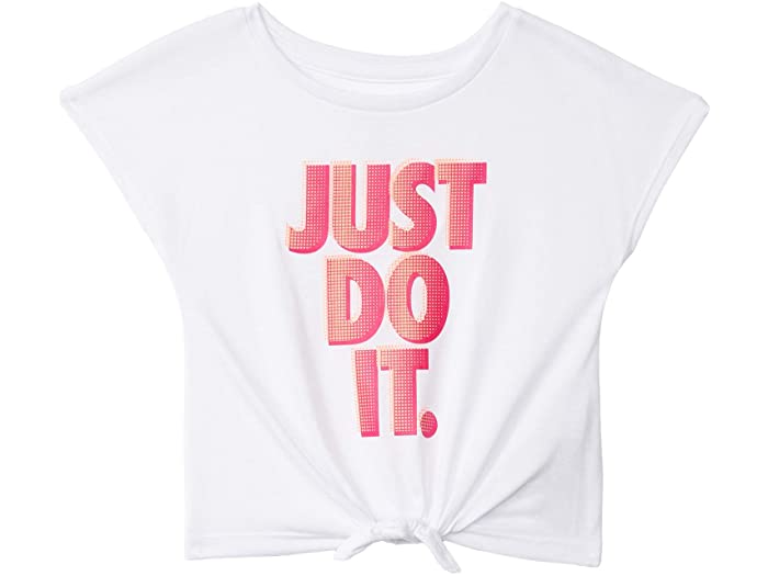 (取寄)ナイキ ガールズ キッズ フロント タイ ジャスト ドゥ イット グラフィック Tシャツ (トドラー) Nike Girl's Kids Front Tie Just Do It Graphic T-Shirt (Toddler) White