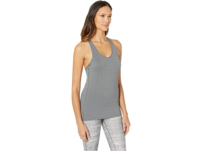 (取寄)アンダーアーマーレディースUAヒートギアアーマーレーザータンクUnderArmourWomen'sUAHeatGearArmourRacerTankPitchGreyLightHeather/MetallicSilver
