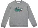 (取寄)ラコステ ボーイズ キッズ ビッグ クロコ スウェットシャツ (トドラー/リトル キッズ/ビッグ キッズ) Lacoste Boy's Kids Big Croc Sweatshirt (Toddler/Little Kids/Big Kids) Heather Wall Chine