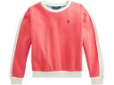 (取寄)ポロ ラルフローレン ガールズ キッズ カラーブロックト フリース スウェットシャツ (リトル キッズ/ビッグ キッズ) Polo Ralph Lauren Girl's Kids Color-Blocked Fleece Sweatshirt (Little Kids/Big Kids) Amalfi Red/Deckwash White/Tiki