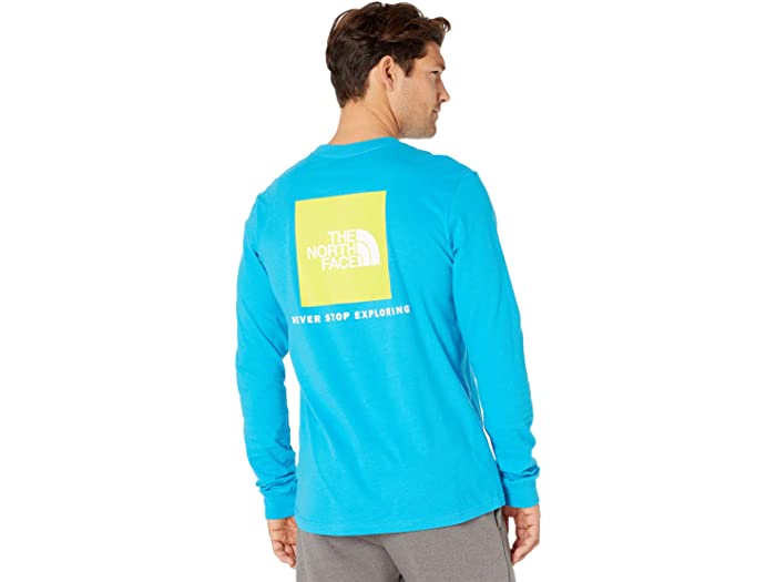 (取寄)ノースフェイス メンズ ボックス Nse ロング スリーブ ティー The North Face Men's Box Nse Long Sleeve Tee Meridian Blue