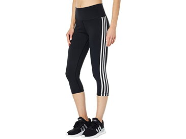 (取寄)アディダス レディース ビリーブ ディス ストライプ 3/4 タイツ adidas Women's Believe This Stripe 3/4 Tights Black/White