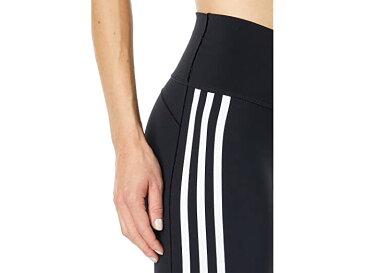(取寄)アディダス レディース ビリーブ ディス ストライプ 3/4 タイツ adidas Women's Believe This Stripe 3/4 Tights Black/White