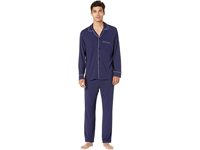 楽天ジェットラグ楽天市場店（取寄） エバージェイ ウィリアム - ザ パジャマ セット Eberjey William - The Pajama Set True Navy/Ivory