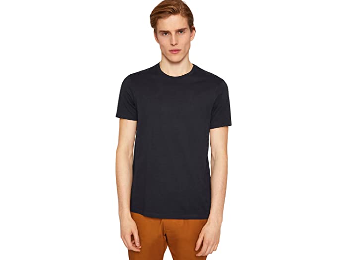 (取寄) アルマーニエクスチェンジ メンズ クルー ネック ティー ウィズ スモール ロゴ パッチ Armani Exchange men Crew Neck Tee with Small Logo Patch Navy