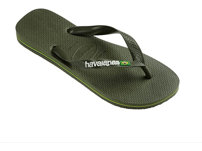 (取寄) ハワイアナス メンズ ブラジル ロゴ フリップ フロップ サンダル Havaianas men Havaianas Brazil Logo Flip Flop Sandal Moss/Moss