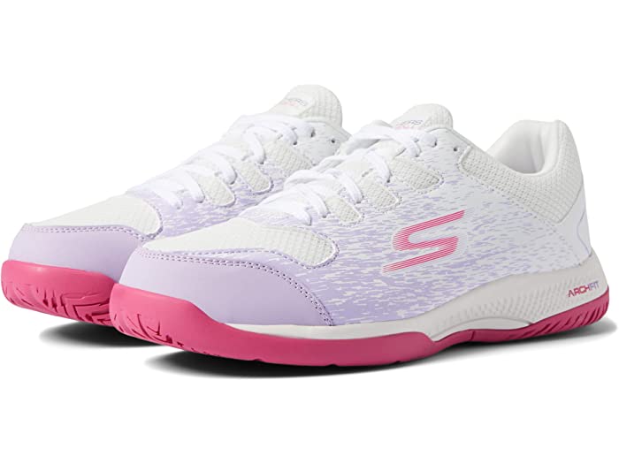 (取寄) スケッチャーズ スニーカー レディース ゴー トレイン アーチ フィット バイパー コート - ピックルボール SKECHERS women Go Train Arch Fit Viper Court - Pickleball White/Lavender