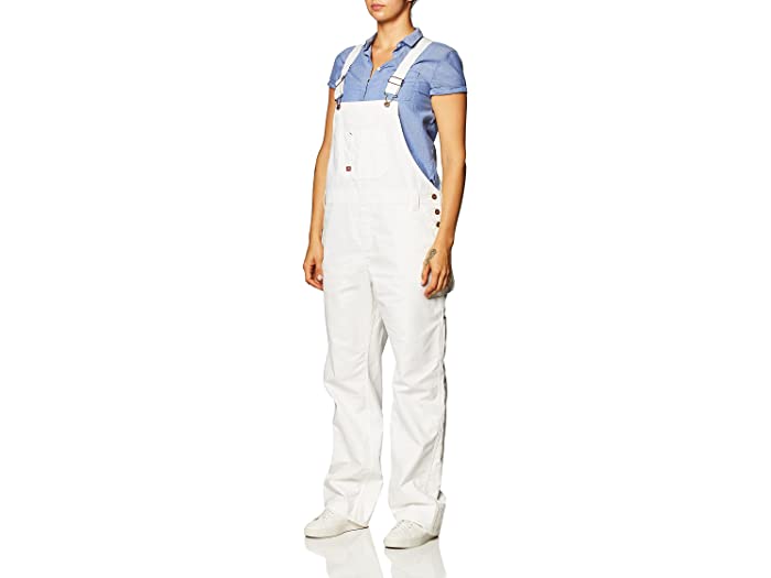 ディッキーズ ボトムス レディース (取寄) ディッキーズ レディース リラックスド-フィット ビブ オーバーオール Dickies women Dickies Relaxed Bib Overalls White