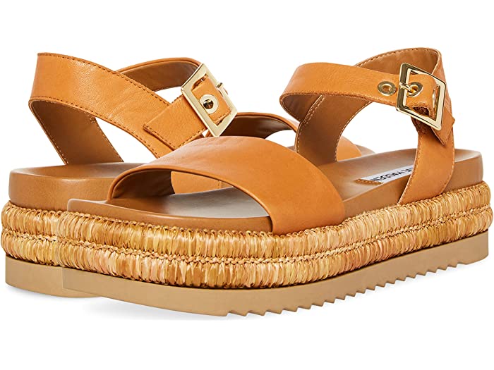 (取寄) スティーブマデン レディース モールデン サンダル Steve Madden women Steve Madden Malden Sandal Cognac Leather