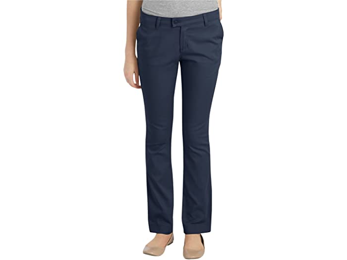 (取寄) ディッキーズ レディース ジュニアズ スリム ストレート ストレッチ パンツ Dickies women Juniors Slim Straight Stretch Pant Dark Navy