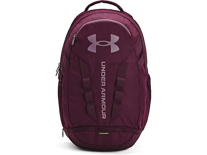 () A_[A[}[ nbX 5.0 bN obNpbN Under Armour Hustle 5.0 Backpack Dark Maroon/Green Screen/Misty Purple