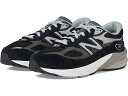 (取寄) ニューバランス キッズ スニーカー ジュニア 子供 靴 990 v6 New Balance Kids boys 990 v6 (Little Kid) Black/Silver