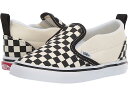 (取寄) バンズ キッズ キッズ スリッポン V (インファント/トドラー) Vans Kids kids Slip-On V (Infant/Toddler) (Checkerboard) Black/White