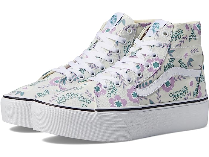 (取寄) バンズ スニーカー SK8 ハイカット テーパード スタックフォーム 大きいサイズ Vans SK8-Hi Tapered Stackform Pastel Floral F..