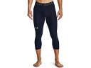 (取寄) アンダーアーマー メンズ ヒートギア アーマー 3/4 レギングス Under Armour men Under Armour Heatgear Armour 3/4 Leggings Midnight Navy/White