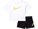 (取寄) ナイキ キッズ ガールズ デイジー T-シャツ アンド ショーツ セット (トドラー/リトル キッズ) Nike Kids girls Nike Kids Daisy T-Shirt and Shorts Set (Toddler/Little Kids) Black