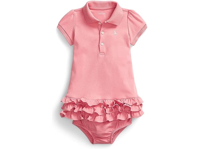 () ե å 륺 󥿡å å åե ɥ쥹 (ե) Polo Ralph Lauren Kids girls Polo Ralph Lauren Kids Interlock Solid Ruffle Dress (Infant) Desert Rose