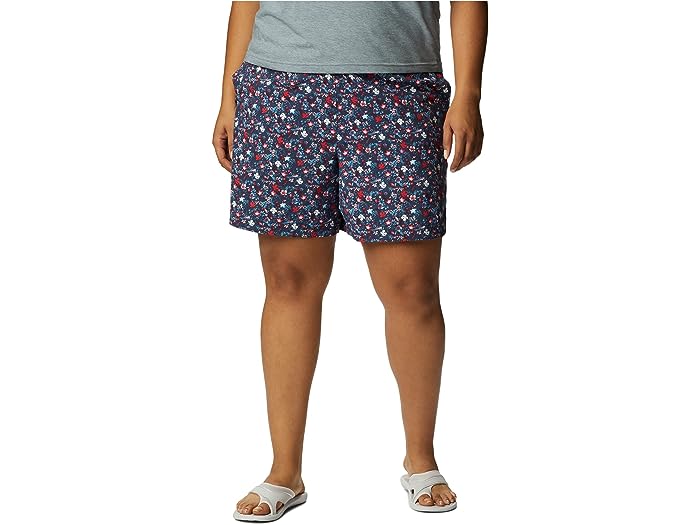 (取寄) コロンビア レディース プラス サイズ サンディー リバー リ プリンテッド ショーツ Columbia women Columbia Plus Size Sandy River II Printed Shorts Nocturnal/Mini Hibiscus