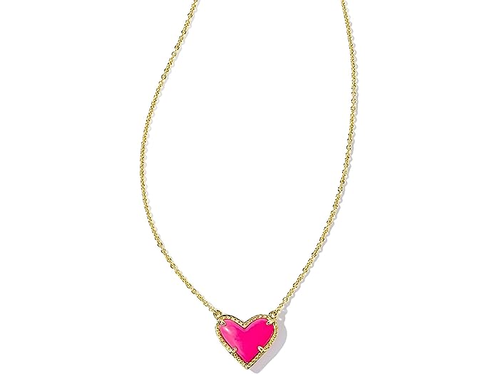 () PhXRbg fB[X A n[g V[g y_g lbNX Kendra Scott women Kendra Scott Ari Heart Short Pendant Necklace Gold Neon Pink Magnesite