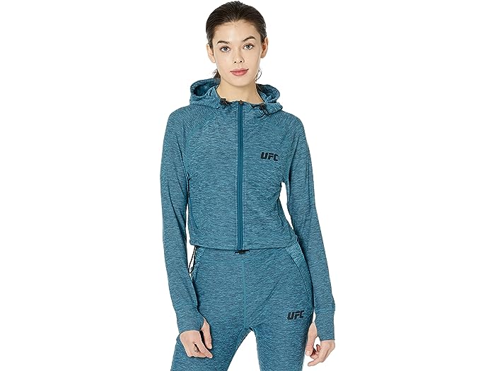 () [GtV[ fB[X O X[u t Wbv t[fbg WPbg UFC women UFC Long Sleeve Full Zip Hooded Jacket Porcelain Blue