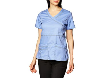 (取寄) ディッキーズ レディース スクラブズ ウィメンズ ゲン フレックス モック ラップ シャツ Dickies women Scrubs Womens Gen Flex Mock Wrap Shirt Ceil Blue