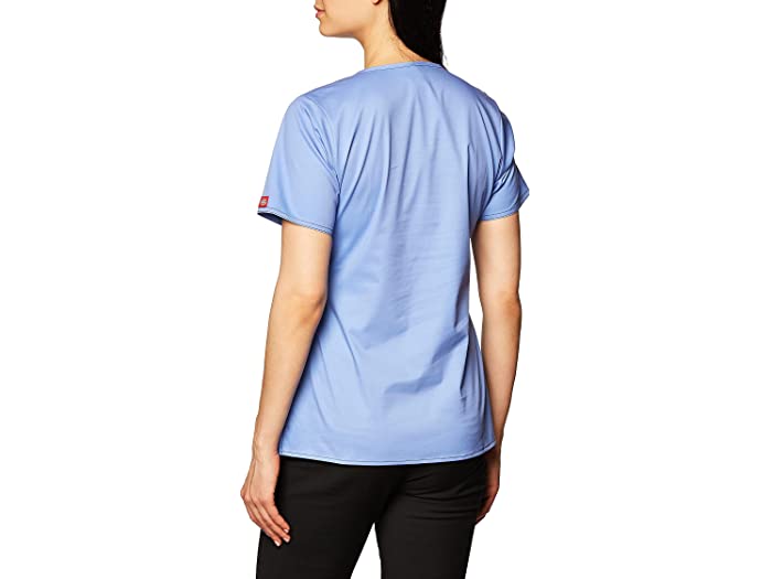 (取寄) ディッキーズ レディース スクラブズ ウィメンズ ゲン フレックス モック ラップ シャツ Dickies women Scrubs Womens Gen Flex Mock Wrap Shirt Ceil Blue