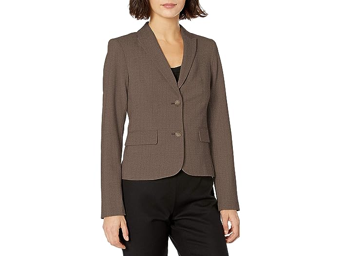 (取寄) カルバンクライン レディース ウィメンズ トゥー ボタン ラックス ブレーザー (プティット、 ス..